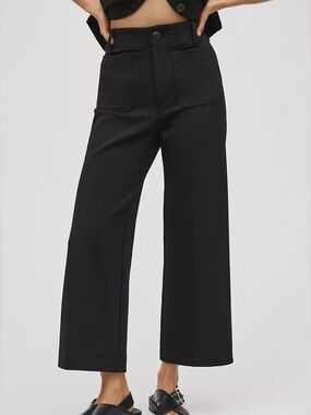 Anthropologie Colette Knit Ponte Crop Wide-Leg Pants by Maeve size 28